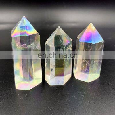 Natural Gemstones Aura Clear Quartz Double Points Towers Natural Crystal Dt Healing Stones Reiki Sets photo-3