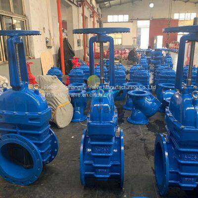 DN400 Big Size BS DIN OS&Y Rubber Seat Rising Stem Gate Valve photo-2