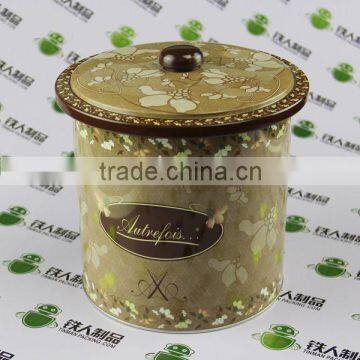 Round Chocalate tinplate box, tin case, tin can