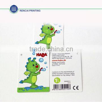 Decorative Cute Cardboard Printed Hang Tags / Custom Labels For Children Garments
