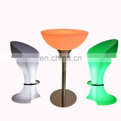 portable wireless rechargeable outdoor led light bar cocktail tables and chairs glow bar counter party lighting patio chair