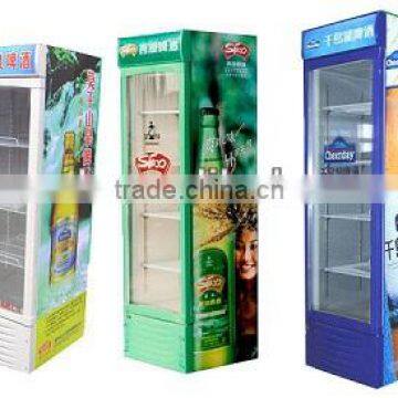 beverage single glass door display fridge