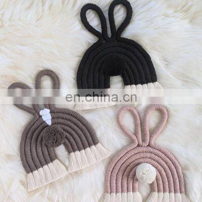 Hot Sale Bunny Macrame Wall Hanging Decor Knitted Handicraft Art Wall nursery decor, baby room Wholesale