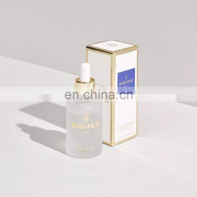Luxury White Brand Logo Hinged Lid Inlay Empty Paper Cardboard Gift Cosmetic Box Packaging With Ribbon photo-5