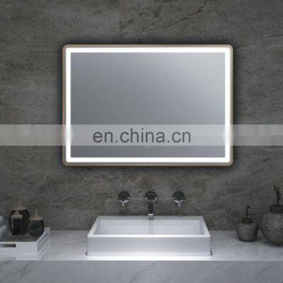 Opening Sale Rectangle Vanity Mirror Hot New Products Bathroom Makeup LED Mirror With Touch Screen photo-2