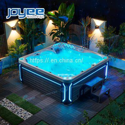 JOYEE 5 6 person high quality imported acrylic led best ass arm massage hot and cold water hottub spa tub outdoor