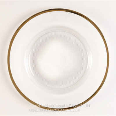 Turquoise Colored Glass Wedding Charger Plate Wholesale