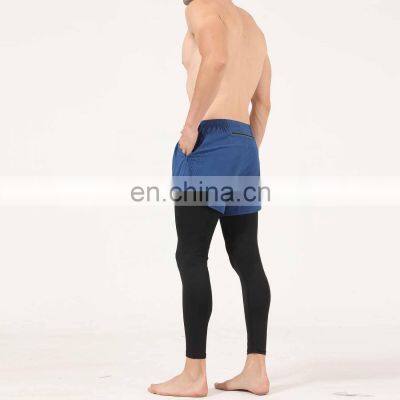 Quick-Drying Men's Leggings Casual Tights Body Two Pieces Running Fitness Sports Shorts photo-4