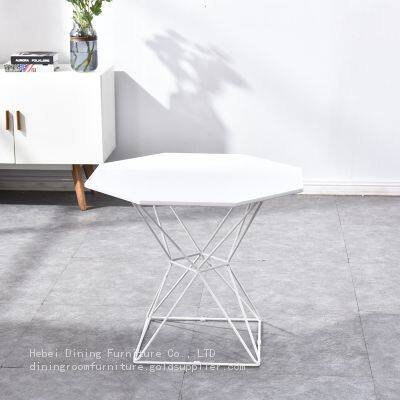 White MDF Tabletop with Metal Legs DT-M59