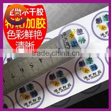 Transparent clear custom permanent adhesive stickers