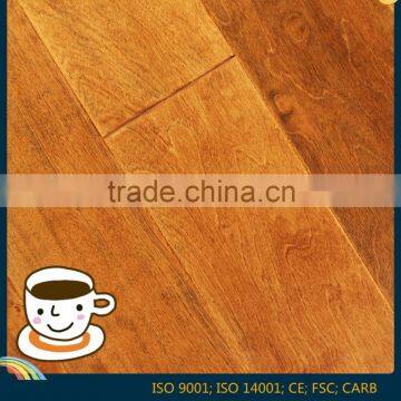 Hot Sale Handscraped Surface Natural Color Birch Multilayer Engineered Wood Flooring