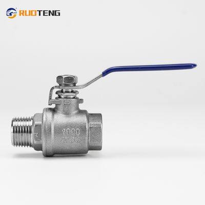 [RUOTENG] Stainless Steel 304 316 2PC F/M NPT Threaded Ball Valve With Locking Device photo-2