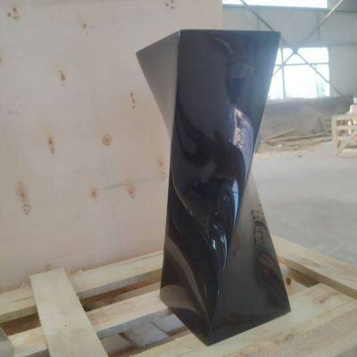 owinstone-premium black naturally polished shanxi black granite/gabbro all designs of vases for wholesale, customized available, cheap price