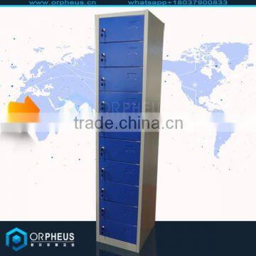 multi commpartment steel storage locker ,cell phone charging station