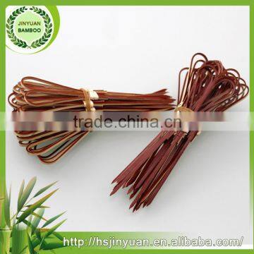 Red colour Bamboo bbq fruit knotted Skewers/Stick