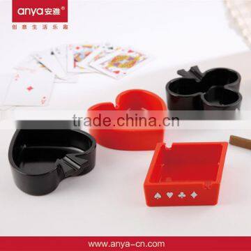 D538 Poker-Shaped Ceramic Melamine Ashtray Cheap Ashtray Custom Ashtray