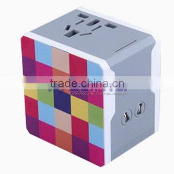 Universal International Plug Adapter All in One 2 USB Port World Travel AC Power Charger Adaptor With AU US UK EU Plug photo-3