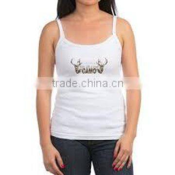 Custom print spaghetti tops for women