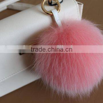 Direct Factory Wholesale Multi Colors Girls 100% Real Fox Fur Key Chain photo-4