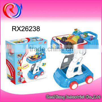 Food Trolley Toy Supermarket Kids Shopping Cart Toy photo-2