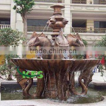 Bronze giant salamander fountain statue