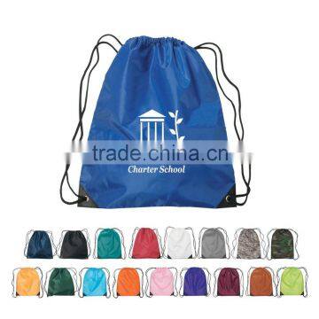 Unisex promotional drawstring backpack gym sack bag