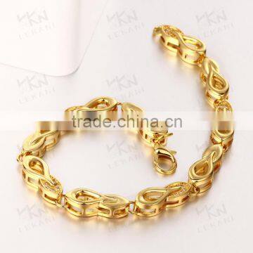 Exquisite Chinese products 18k gold hand chunky jewellry chain bracelet for men