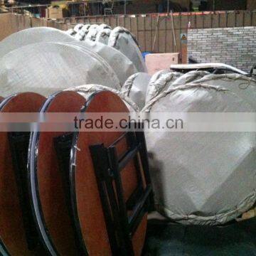 Round Plywood White 6ft Folding Table photo-5