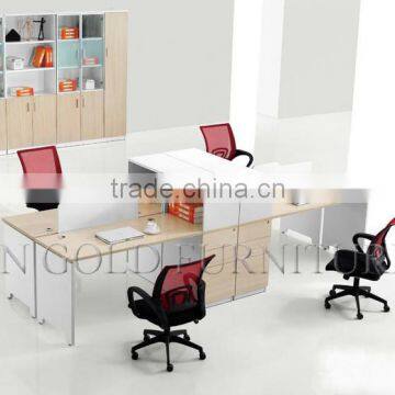 Fashion Four Persons Straight Office Workstation With Metel Legs(SZ-WSL311)