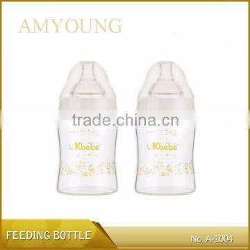 150ml 200ml 280ml high borosilicate glass baby feeding bottle usa dummy baby food bottle water bottles