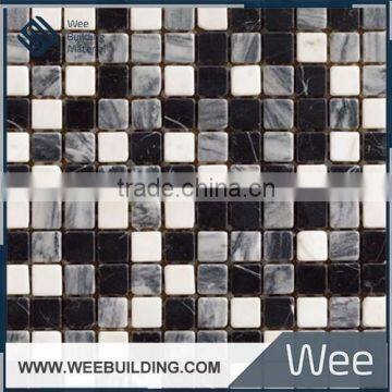 Item:MB121C Nero Margiua With White Color Stone Mosaic Tile