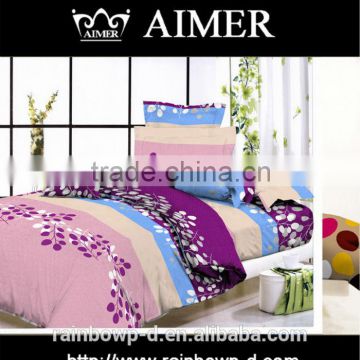 wholesale microfiber colorful fabric for varies family pattern full size bed sheet/ bedding sets home textile