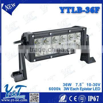 36W 7.5 inch 12V 24V Single Row LED Light Bar Driving Light 3240LM Flood Spot Beam for Offroad Tractor Truck SUV ATV