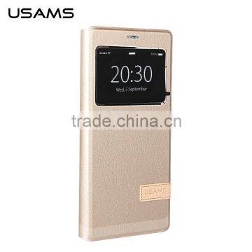 USAMS Muge Series PU Leather Flip Case for Xiaomi 5 With PC Back Cover Wallet Case With View Window MT-5313