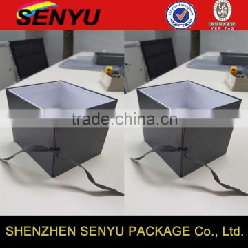 Luxury Paper Packaging Manufactured Folding Box with Ribbon in China