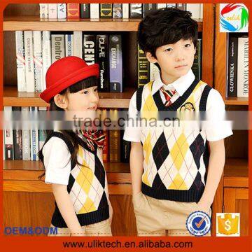 2016 Factory wholesale Korean sweater uniform for school all grades child clothes suit international school uniforms (ulik-010)