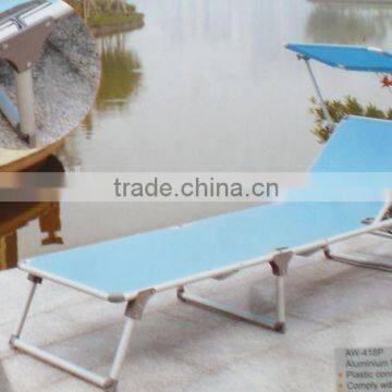 Aluminum foliing beach bed with the sunshade