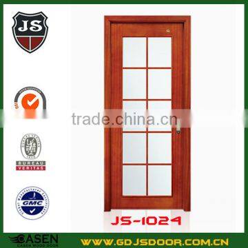 Cherry French Glass Wooden Bathroom Door photo-5