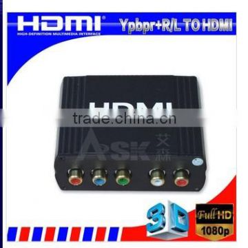 Mini Ypbpr To HDMI Converter( PAL To NTSC Or NTSC To PAL) component Ypbpr video to composite RCA video converter