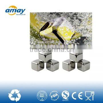 2015 Newest, reuseable Stainless Steel Ice Cube suqare shape