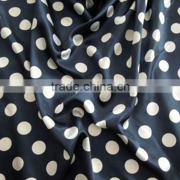 printed black white satin fabric