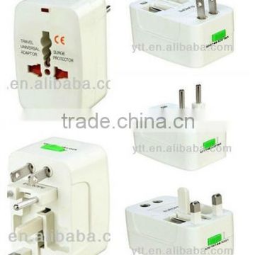 multi travel adapter plug in ABS white/black