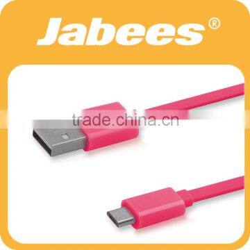 Pink Colorful Slim Micro Double Sided Mini USB Cable for Samsung s4 Cable