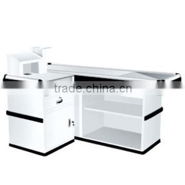 Factory directly selling Supermarket Checkout Counter with Conveyor Belt Store Checkout Counter Supermarket Cashier Equipment