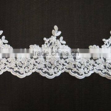 2015 China wholesale wedding corded bridal lace trim                        
                                                Quality Choice