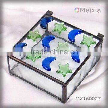 MX160027 logo custom stained glass jewelry box for promotion gift set