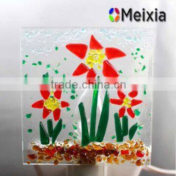 MX170174 Fused flower glass night light for Bedroom furnitures