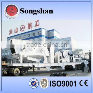 Mobile jaw stone crusher