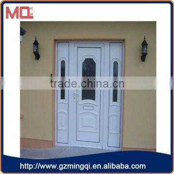 hot sale pvc double panels interior frosted glass bathroom door for house