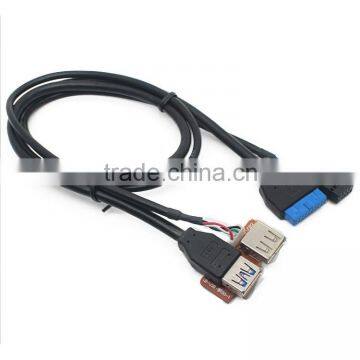 DIY 20 Pin motherboard USB 3.0 +usb 2.0 front panel cable